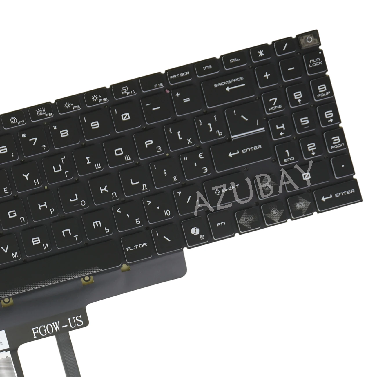 Ukraine RGB Backlit Keyboard For MSI Bravo 15 C7UDXK / C7UCXK / C7VFK / C7VEK / C7VFKP ,17 C7VFK /  C7VEK / C7VFKP / D7UDXK