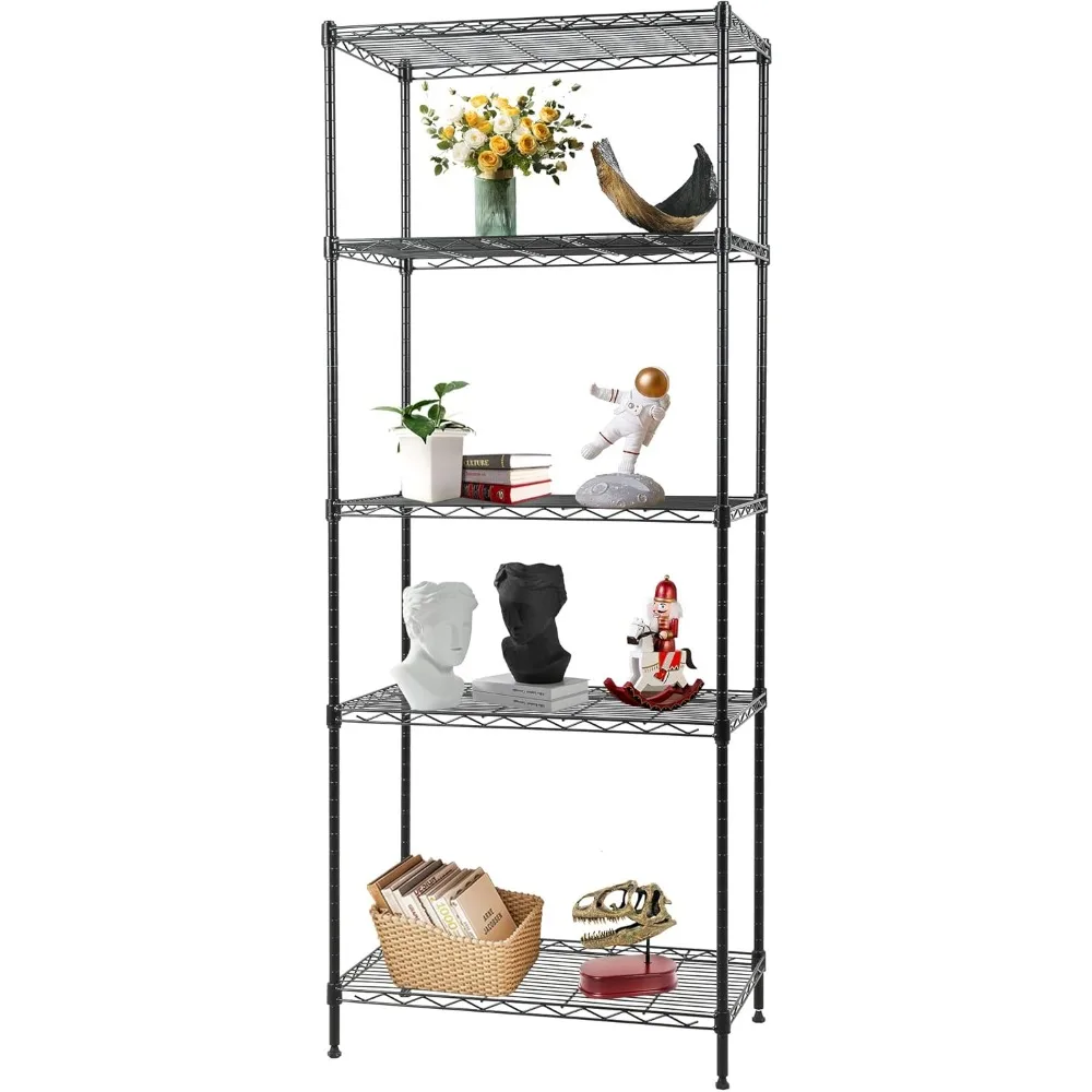 

Shelves,Wire Shelving Utility Storage Shelves Shelving Unit NSF Certified Height Adjustable Metal 5 Tier Shelves Easy Assembly