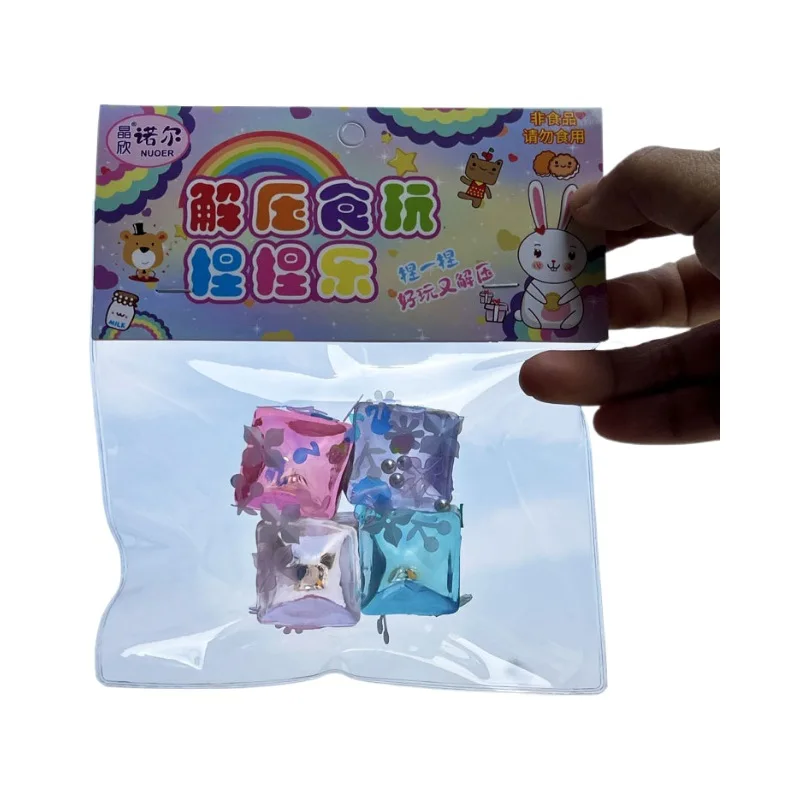 Mini Cristal Bun Squeeze Fingertip Toy Set, Pata de Gato, Alívio do Estresse, Molhado Macio, Pinça, Criança, Bebé, Presente Kawaii, Fidget