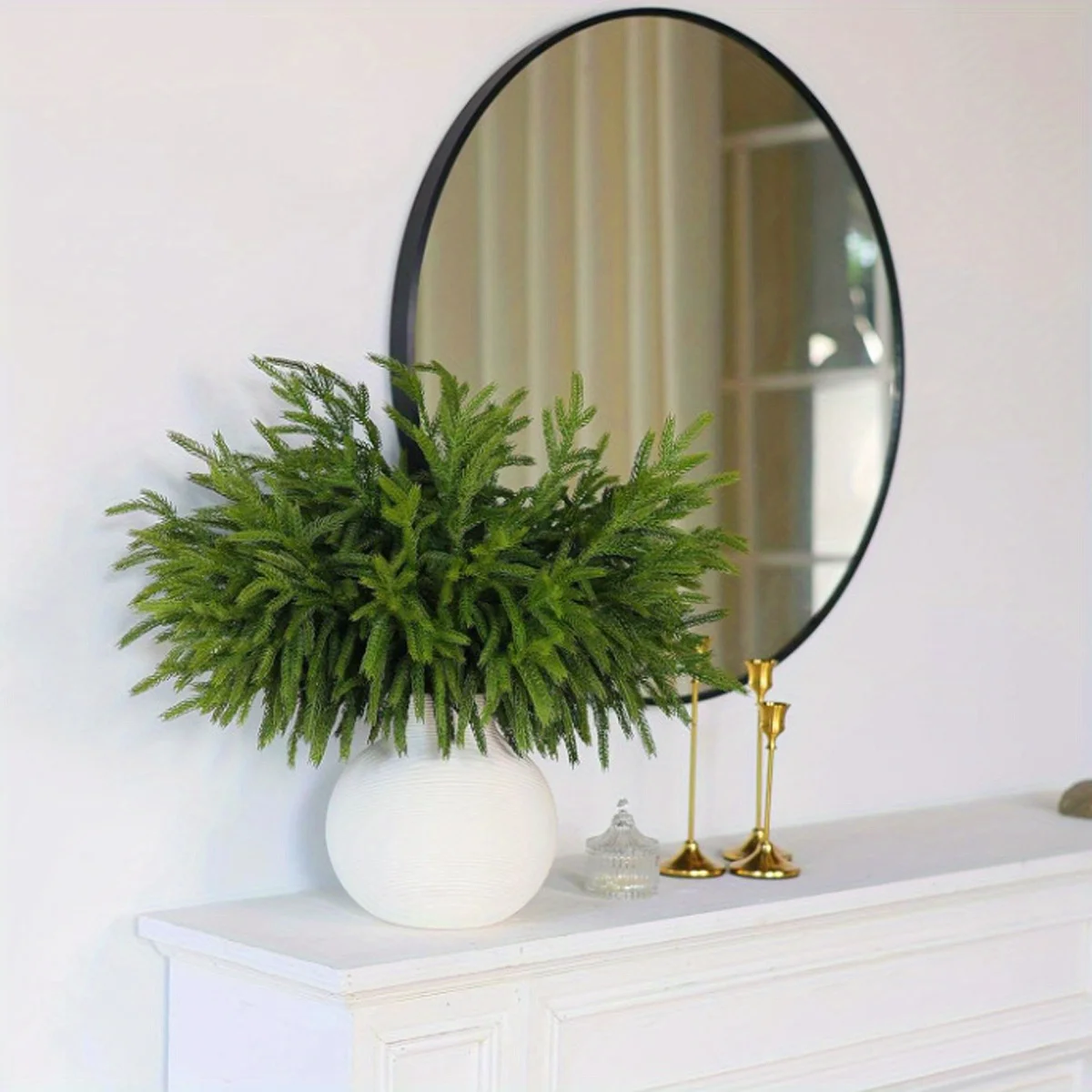 10 قطعة عيد الميلاد الاصطناعي نورفولك فروع الصنوبر فو الخضرة ينبع نابض بالحياة ل زهرية الجدول المركزية ديكور المنزل عطلة