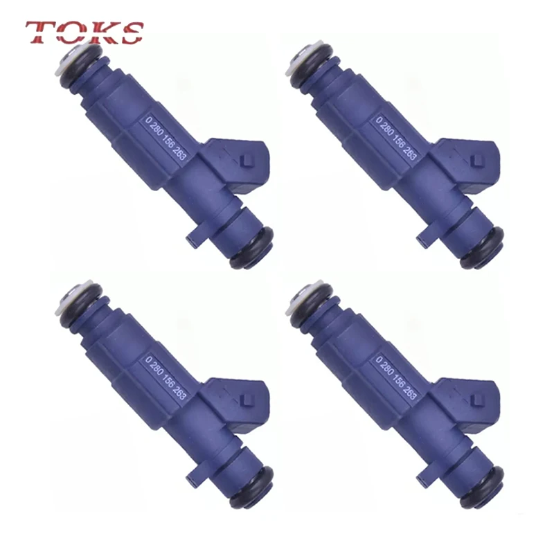 4pcs Fuel injector F01R00M046 0280156263 For Chery 4g16 A3 3 G3 DVVT Car Engine Value 4 Holes Auto Parts