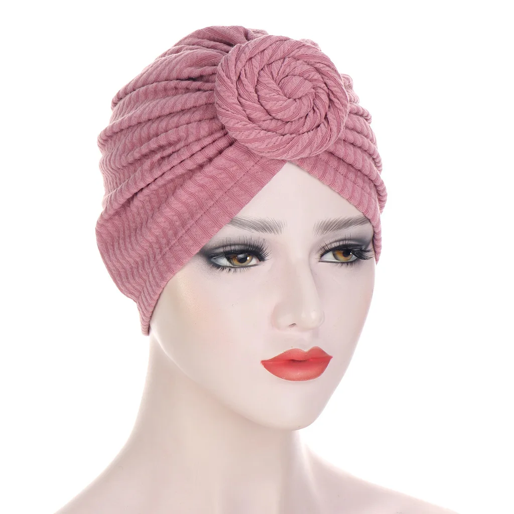 Beanie Hat Cap Twist Knot Turban For Women Headwear Girl Chemo Head Wrap Soft Stretch Hair Loss Alopecia Fashion TS013