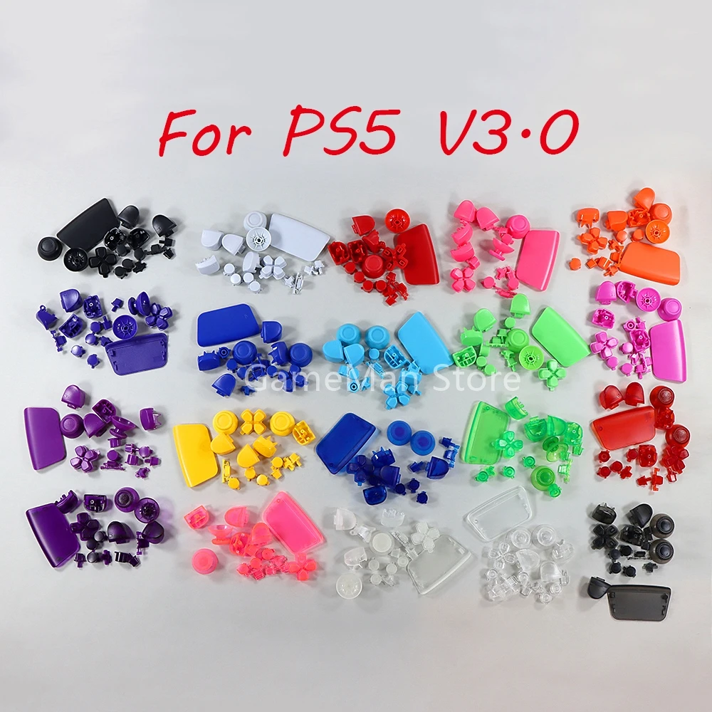 30sets Full Set Buttons Kit For PS5 BDM-030 V3.0 Controller L1 R1 L2 R2 Trigger D-pad ABXY Direction Keys Joystick Cap