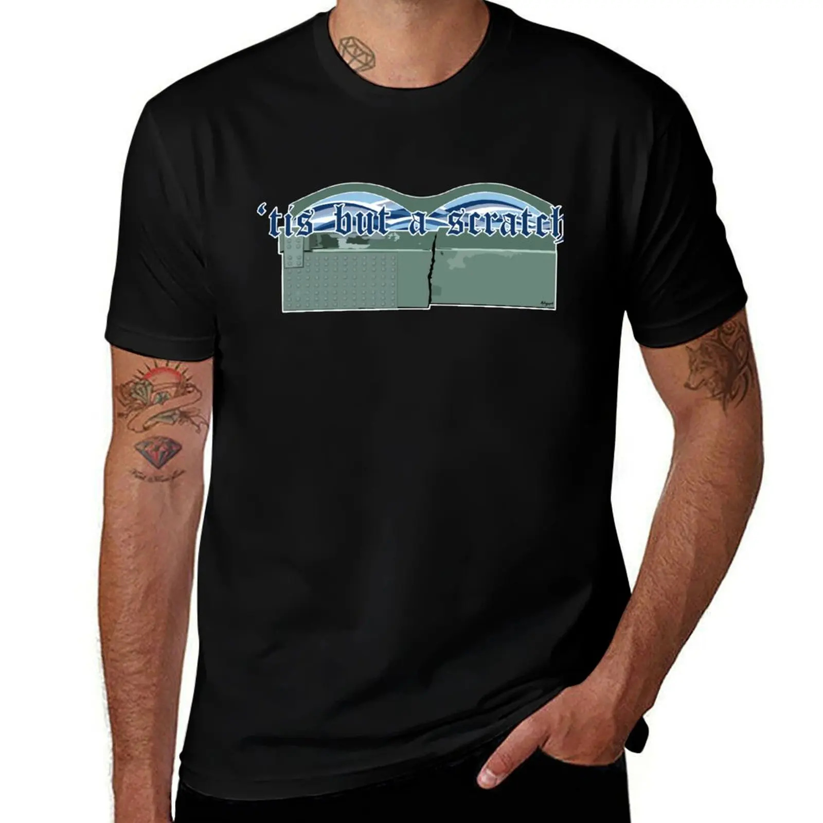 

Tis But A Scratch Memphis Hernando De Soto Bridge T-Shirt t shirt men 100% cotton luxury brand T-Shirt