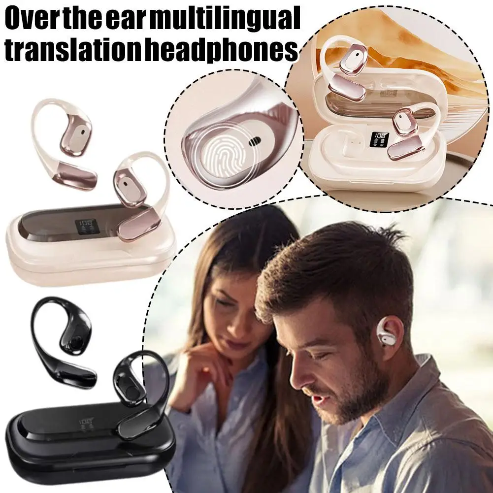 Translator Earbuds 138 Languages Noise Cancelling Bluetooth 5.4 Headset Instant Translated Smart Voice Real Time Translator