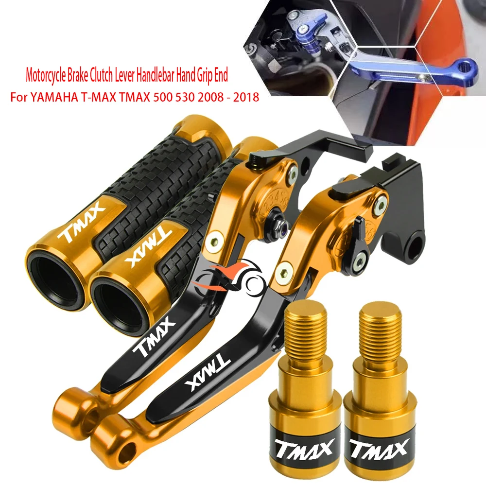 

For YAMAHA T-MAX TMAX 500 530 2008 - 2018 2016 2017 2018 Motorcycle Brake Clutch Levers TMAX500 TMAX530 Handlebar Hand Grip End