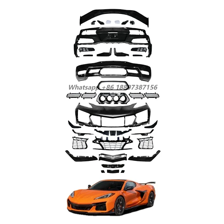 

Custom Factory Price Abs Full Set Body Kit for Corvette C8 Upgrade to Z06 Style Car Bumpers