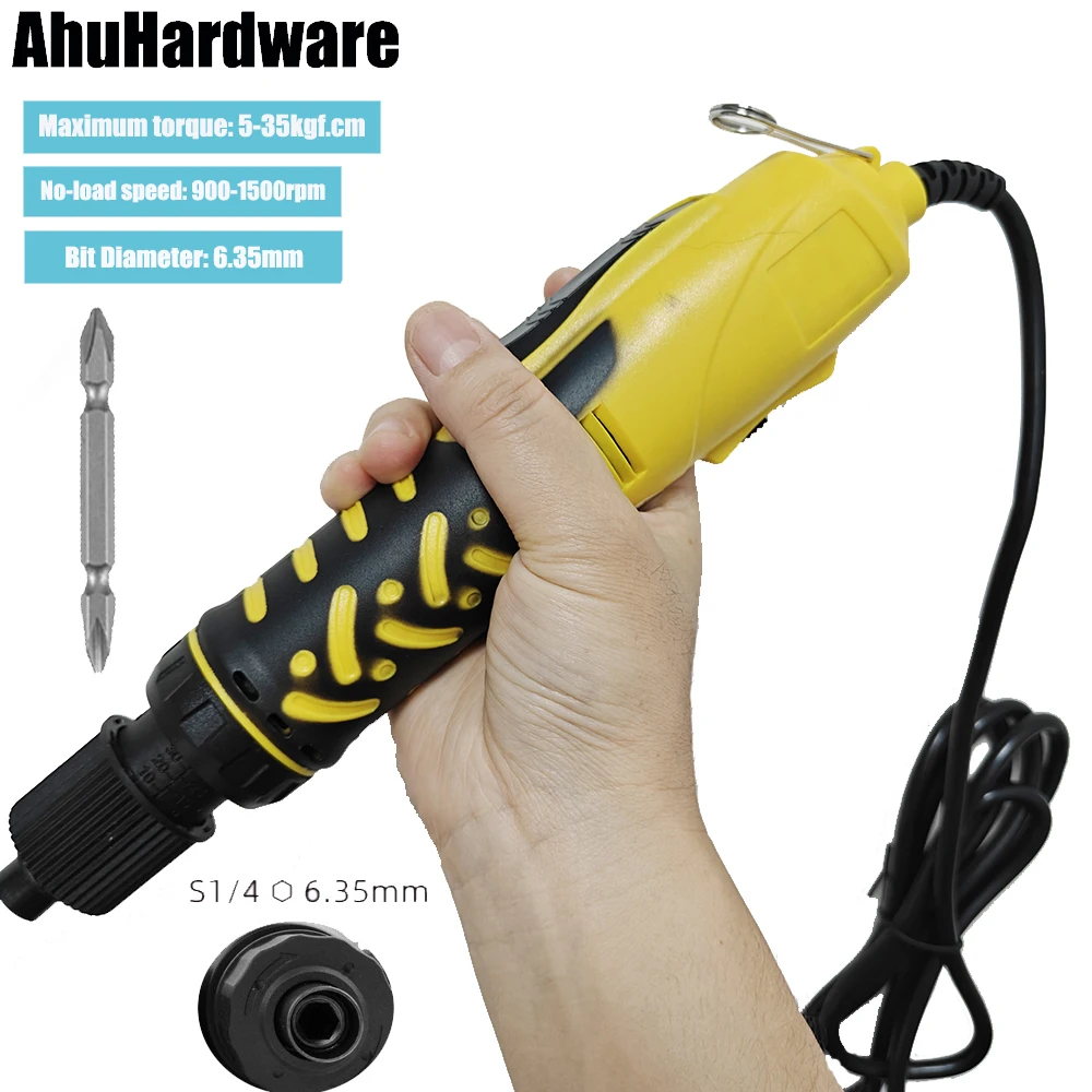 AhuHardware S1/4 Semi-Automatic Electric Screwdriver AC110V-220V DC Powered Electric Screwdriver Regulation Repair Tool