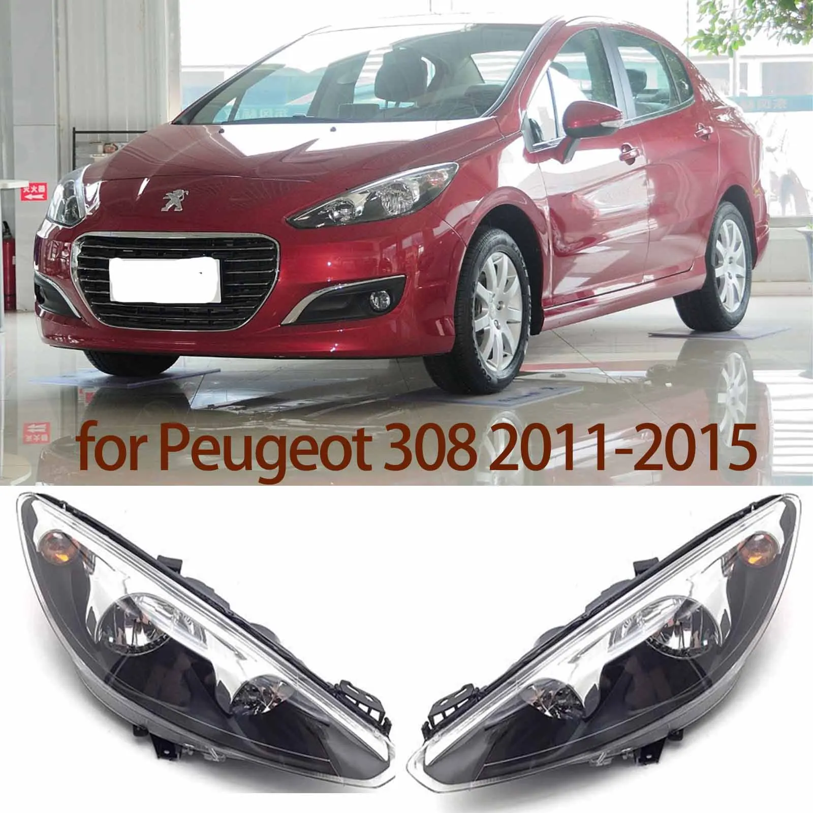 

Фара переднего бампера для Peugeot 308 2011 2012 2013 2014 2015, передняя фара, фара