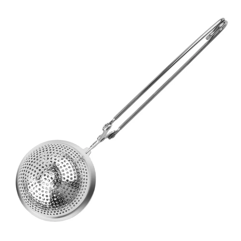 Portable Stainless Steel Tea Strainer Reusable Mesh Filter Tea Filter Long Handle Durable Loose Leaf Tea Steeper Home Office