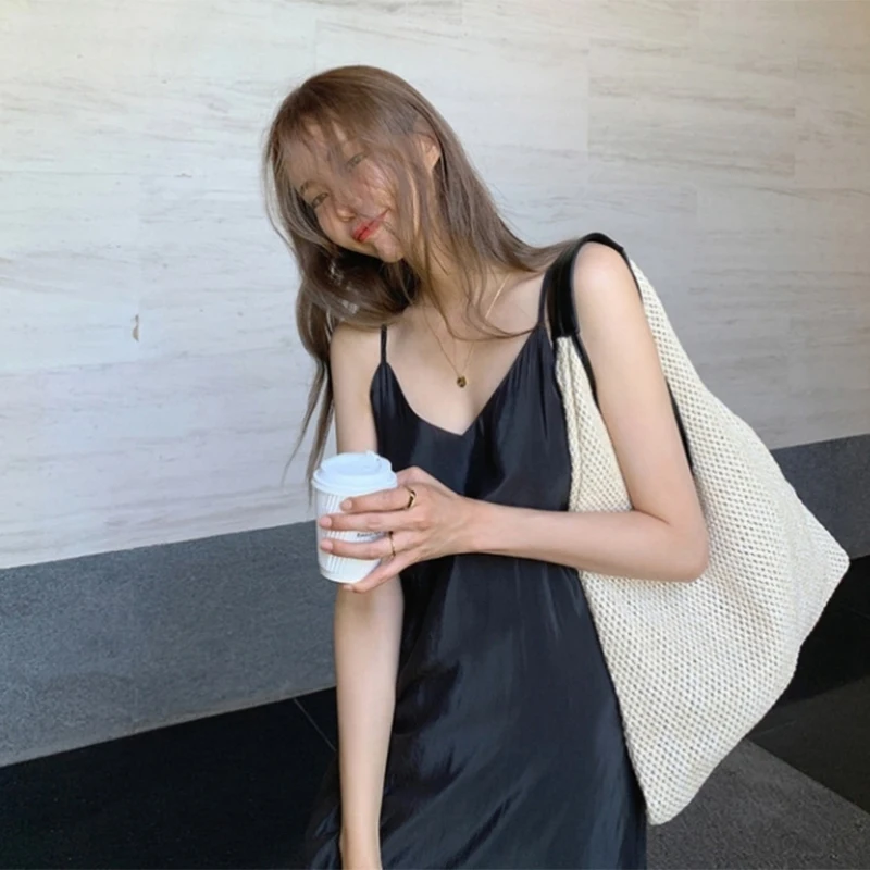 Super Fashion Women Shoulder Bags Wicker Woven Straw Bag Designer Handbags Large Capacity Tote Female Summer Beach Purse Beige - view 6