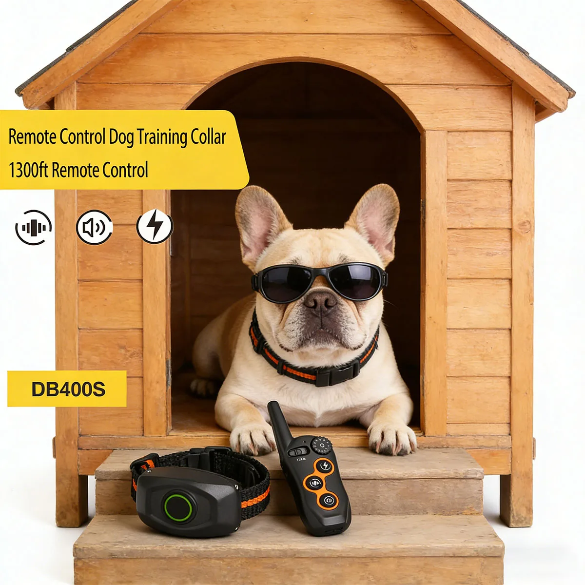 

Rechargeable E-Collar Dog Training Collar with Remote Dog Collar IPX7 Waterproof for Large Medium Small Dogs 3 Training Modes