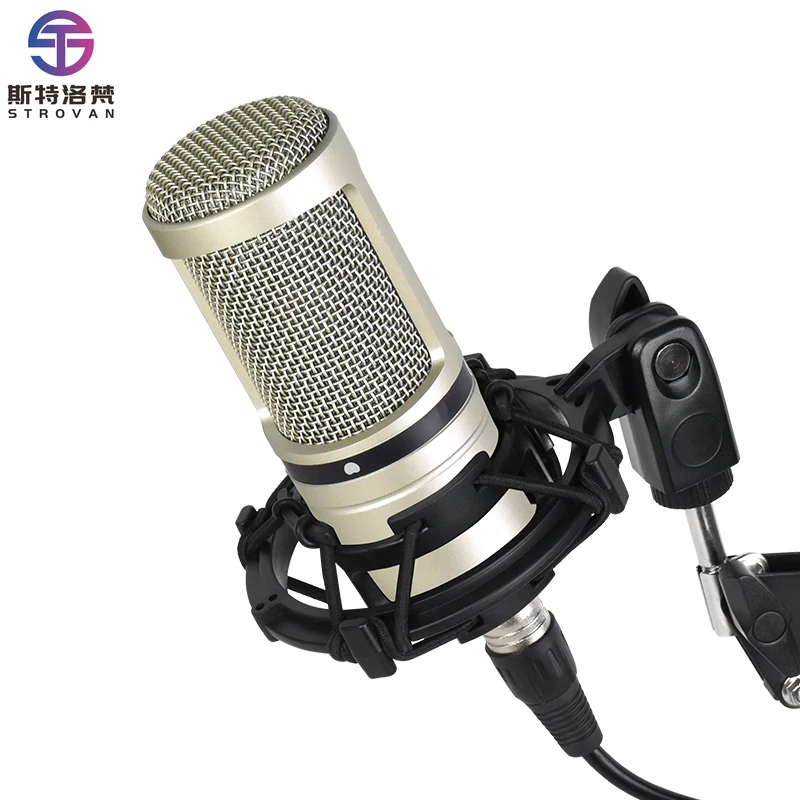 Kardioid-Kondensator-Studiomikrofon 2020 Mikrofon-Bundle mit Stoßdämpfer und XLR-Kabel für Projekt-/Heimstudio-Anwendungen