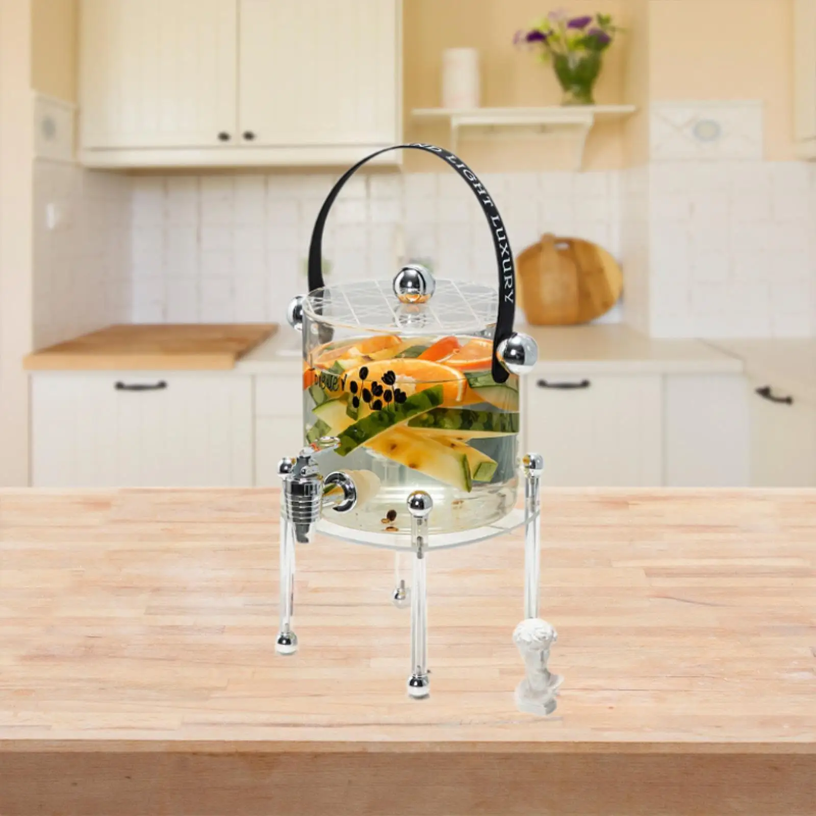 Iced Beverage Dispenser with Stand Cold Kettle with Faucet for Kitchen Juice