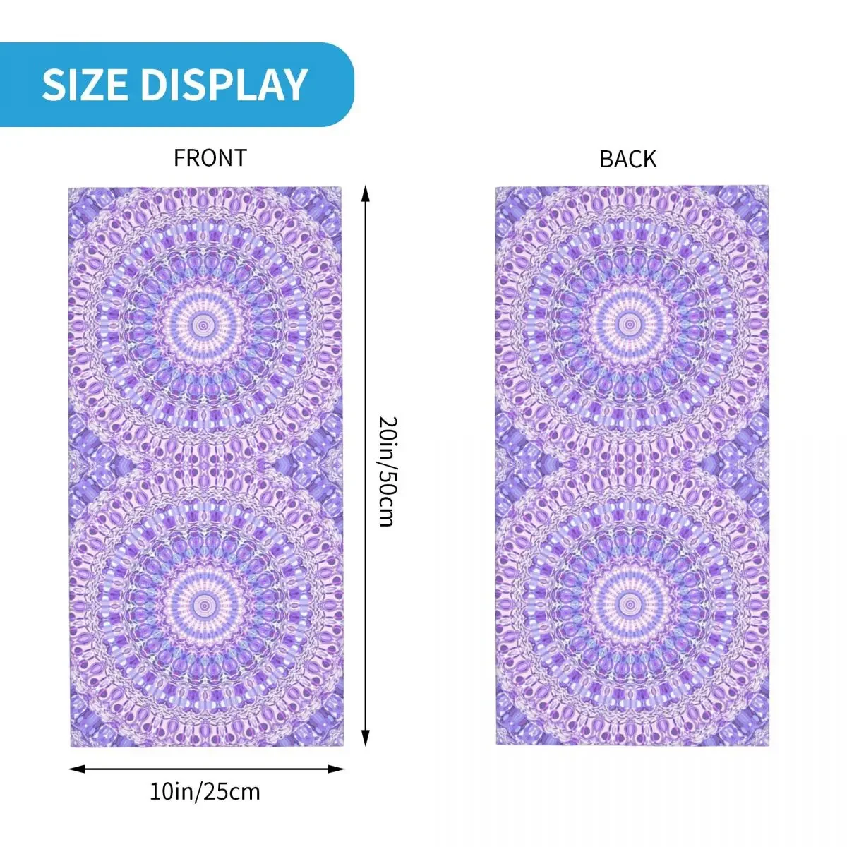 Violet Expansion Mandala Bandana Neck Cover Printed Wrap Scarf Multi-use Headband Running Unisex Adult All Season