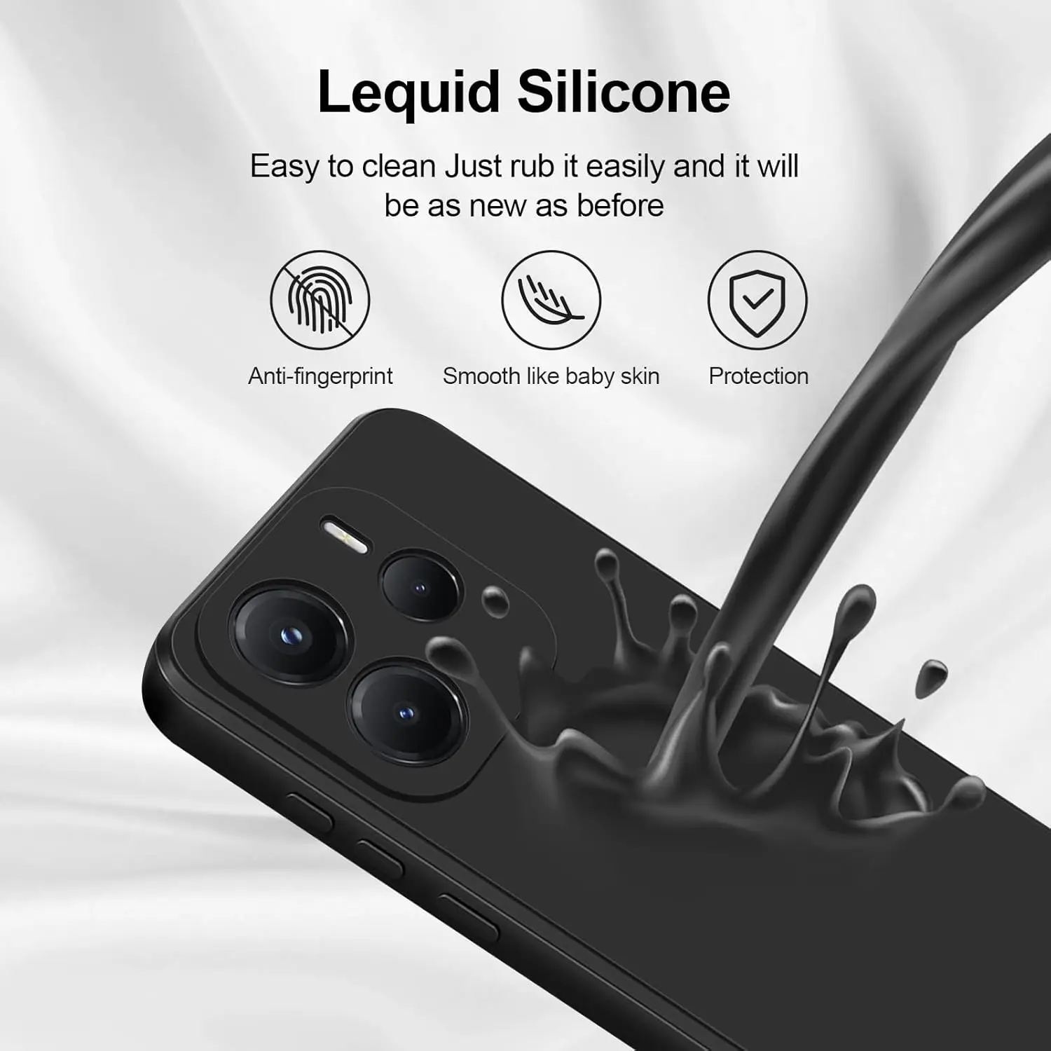 حافظة مرنة من السيليكون السائل من مادة البولي يوريثان الحراري لهاتف Realme 14 5G Realme 14T غطاء حماية خلفي Coque Capa Fundas