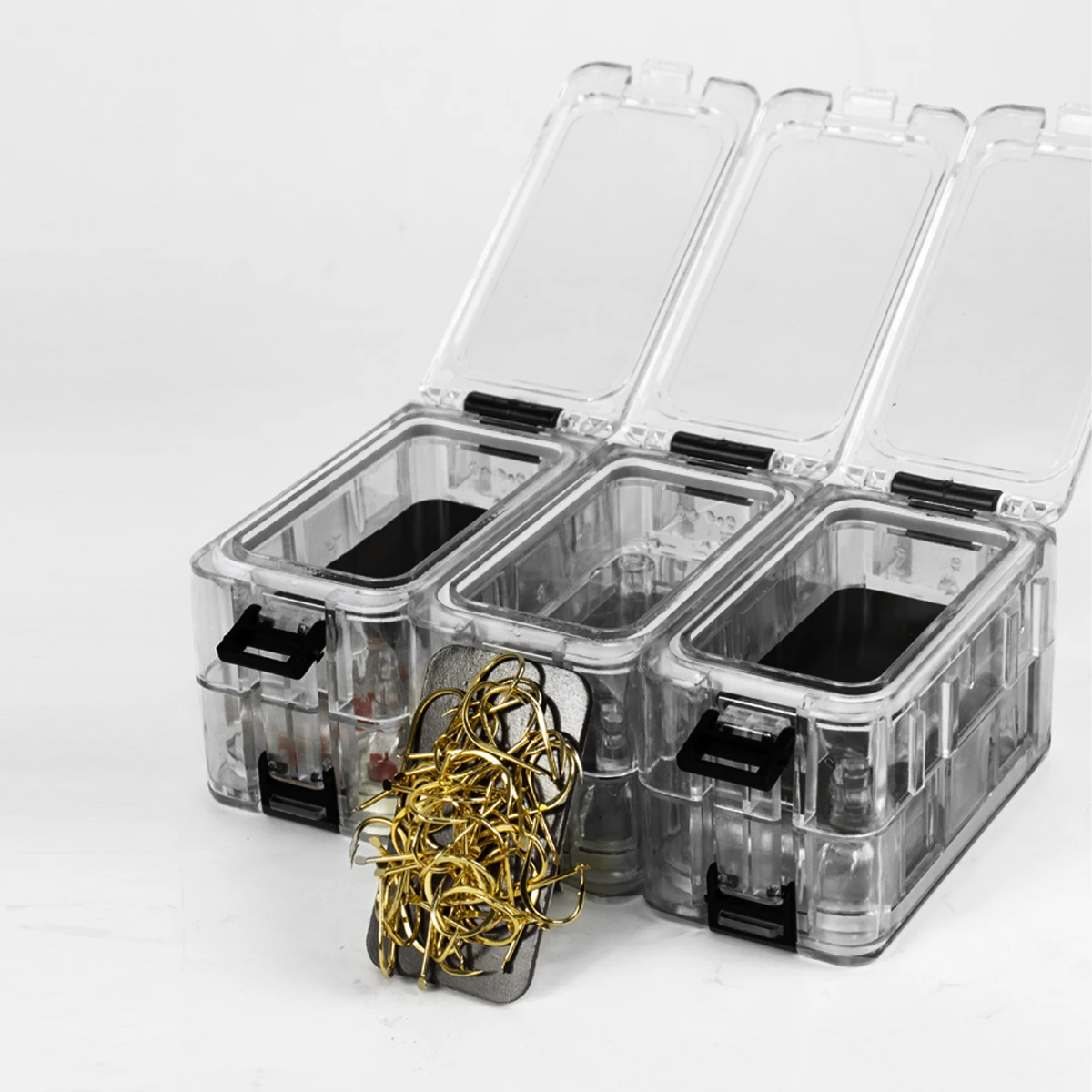 ZYZHE 2/4Pcs Fishing Tackle Storage Box Assembled and Disassembled Magnetic Absorption Fishing Hook Accessories Fishing Gear Box