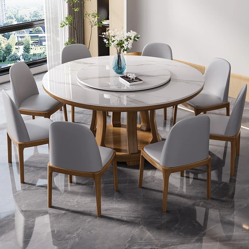 

Round Side Dining Table Set Coffee Marble Console Nordic Multifunctional Kitchen Table Mobile Table A Manger Kitchen Furniture