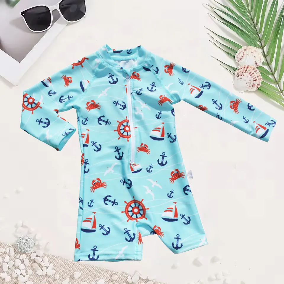 EezKoala Children's One Piece Swimsuit Sunscreen Quick-Dry Baby Surfing Suit for Boys Girls Swimwear Toddler Bathing  Swim Cloth