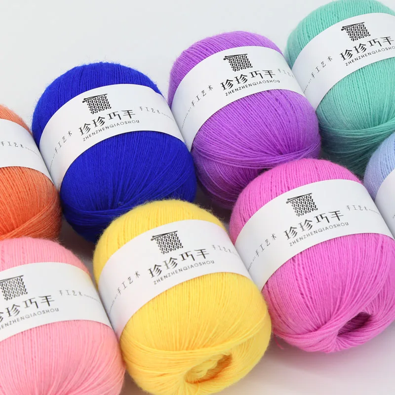 50g Natural Soft Cashmere Yarn Smooth Companion Wool Yarn Hand Knitting Scarf Socks DIY Anti-pilling Cashmere Quality Thread