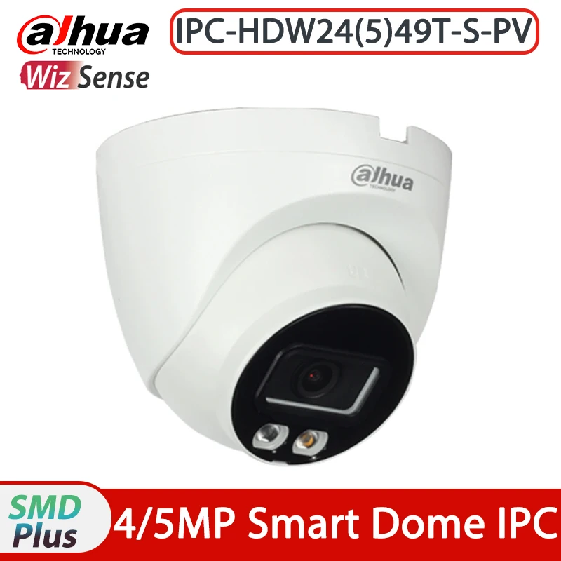 Dahua IPC-HDW2449T-S-PV 4MP IPC-HDW2549T-S-PV 5MP Smart Dual Light Active Deterrence Eyeball WizSense Network Security IR Camera