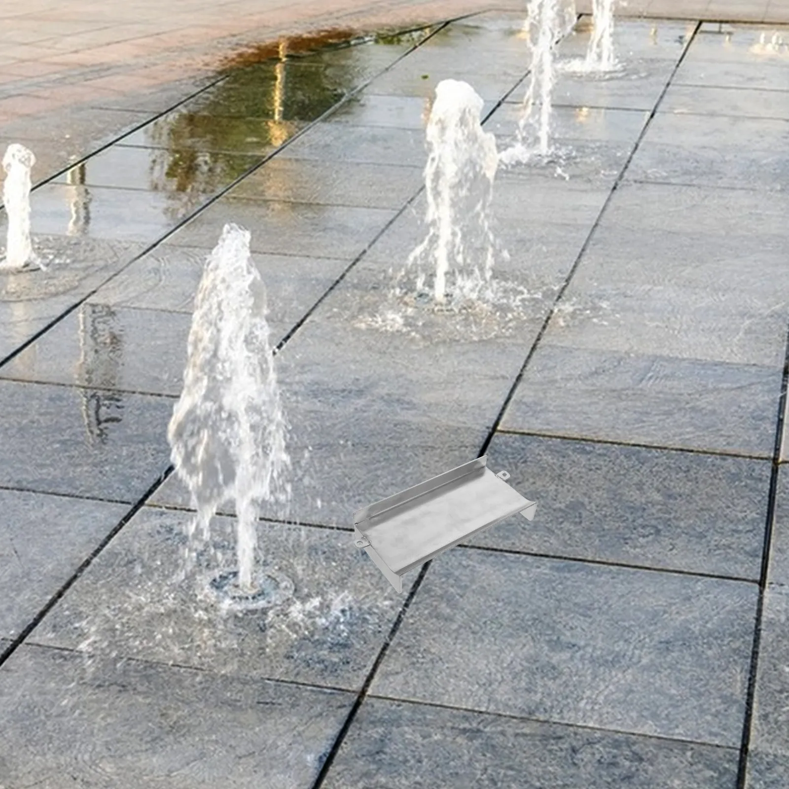 Waterfall Spillway Outlet Stainless Steel 7.86x3.93x1.69 Smooth Flow Outdoor Fountain Spout Patio Pond Backyard Landscape Water