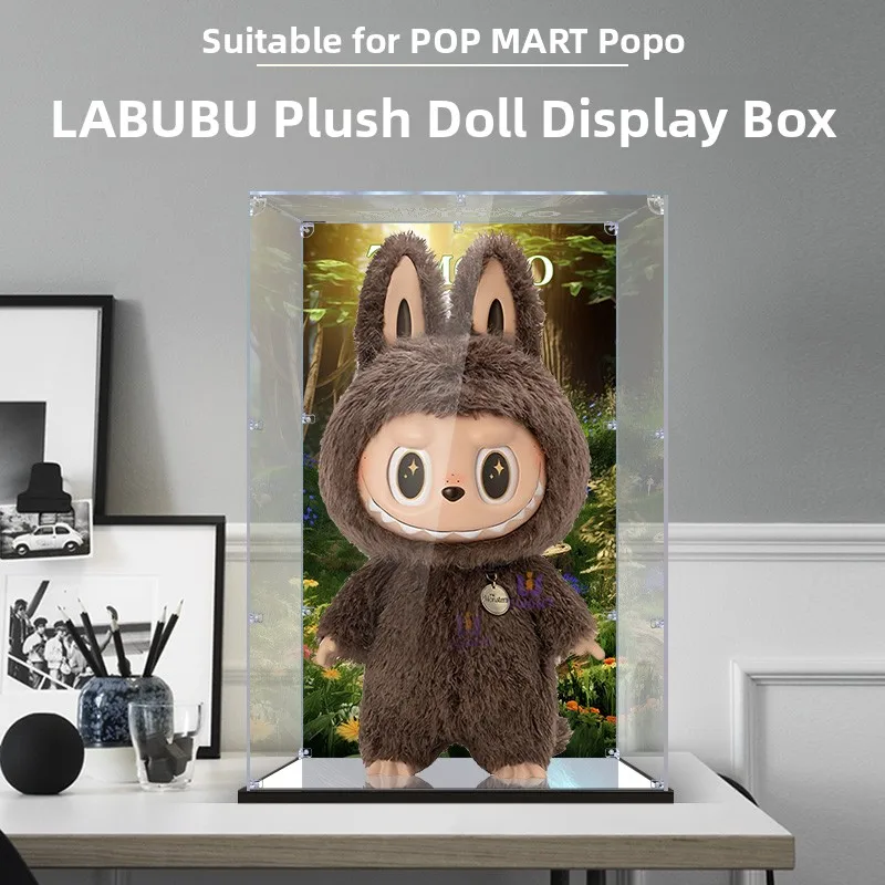 

Коллекционная виниловая фигурка MART Labubu 'I Found You' в демонстрационном боксе-витрине для фанатов и детей старше 6 лет