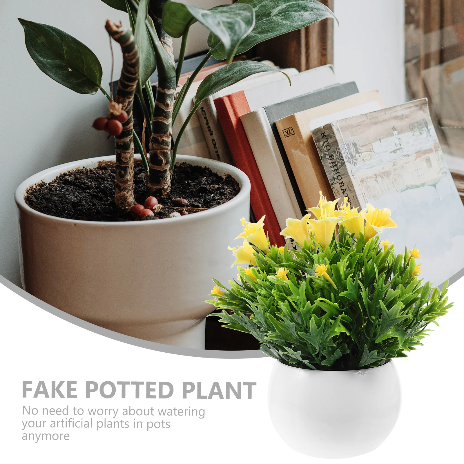 

Artificial Potted Plant Bonsai Lifelike Fake Plants Decor For Home Office Desk Tabletop Indoor Outdoor Simulation Green Plants