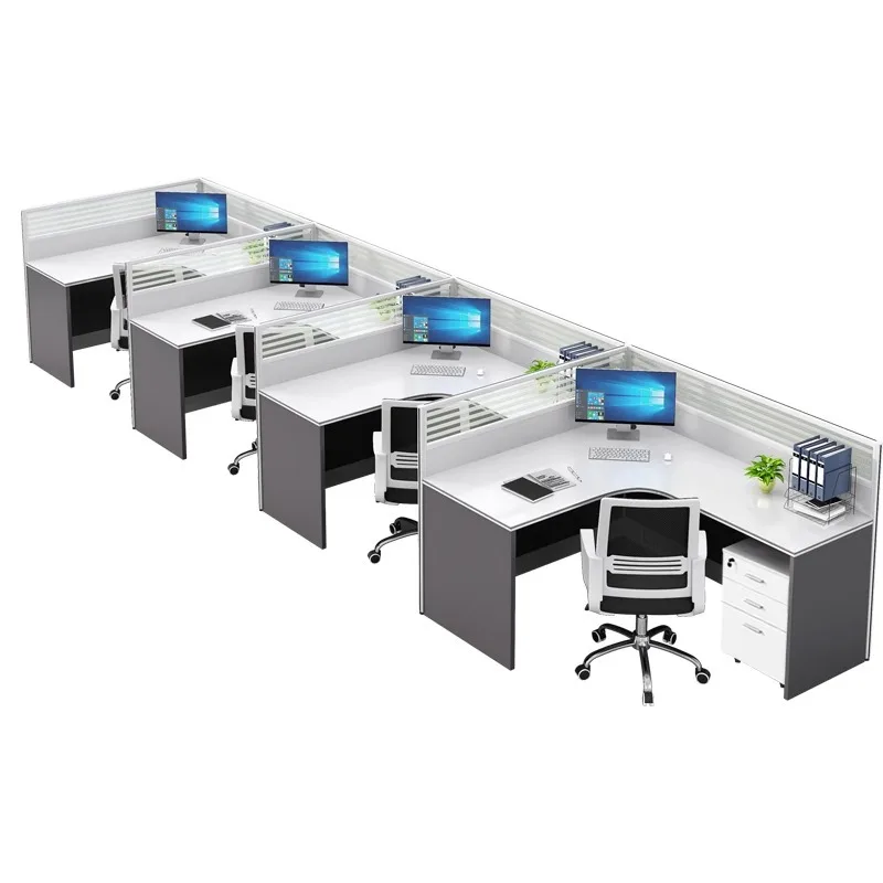 

Staff office desk and chair combination simple modern partition screen card seat