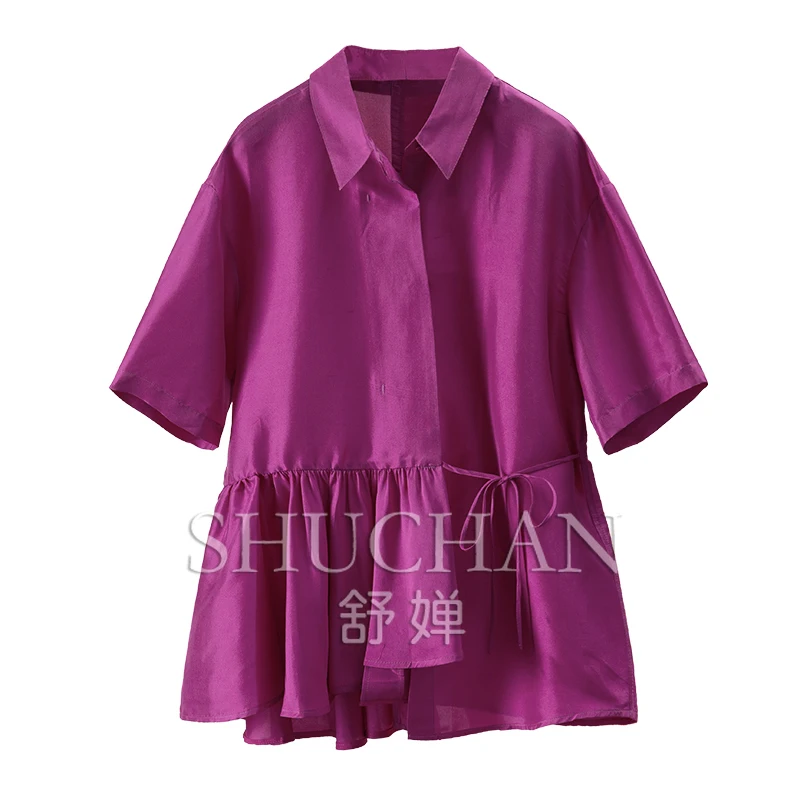 

Новинка 2024, блузки из 100% натурального шелка для женщин, модные рубашки для женщин, женские топы и блузки, топы для женщин