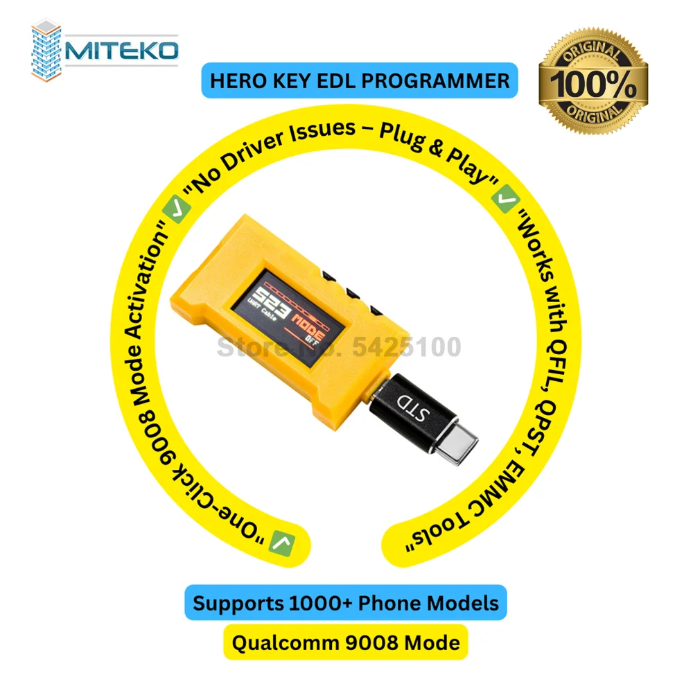 

Hero Key EDL Cable Universal USB Harmony Connections of Models Support for Phone, Open Port, 9008 Mode, 10 Mode