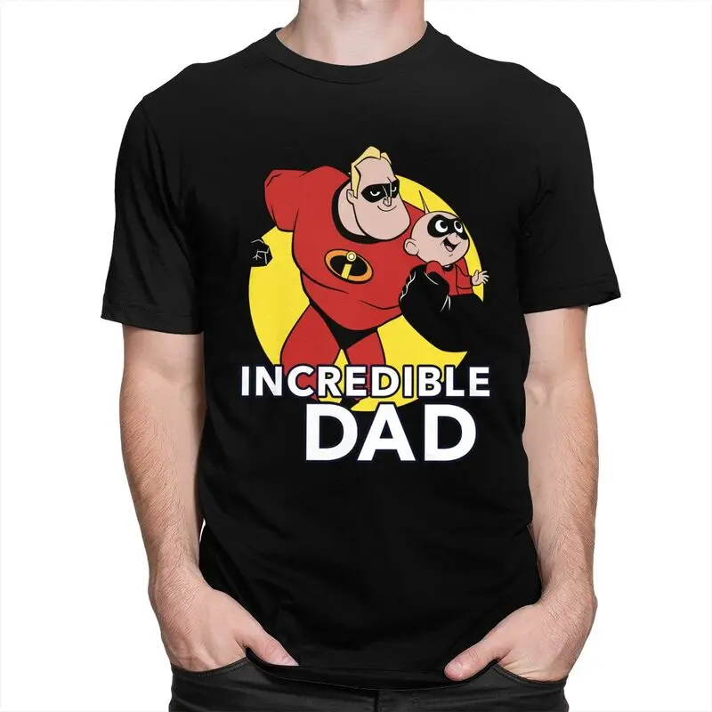 Custom Fashion The Incredibles Incredible Dad T Shirts Men T-shirts Casual Tee 100% Cotton Slim Fit Tshirts Gift