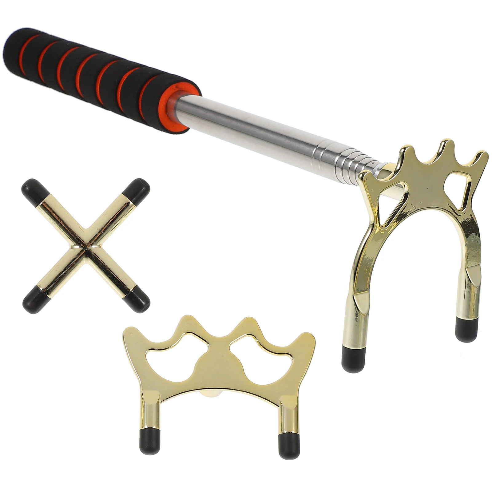 

1 Accessories High Fork Bridge Low Fork Cross EVA Grip Portable Rest Fits Cues Pool Table Sticks Accessories