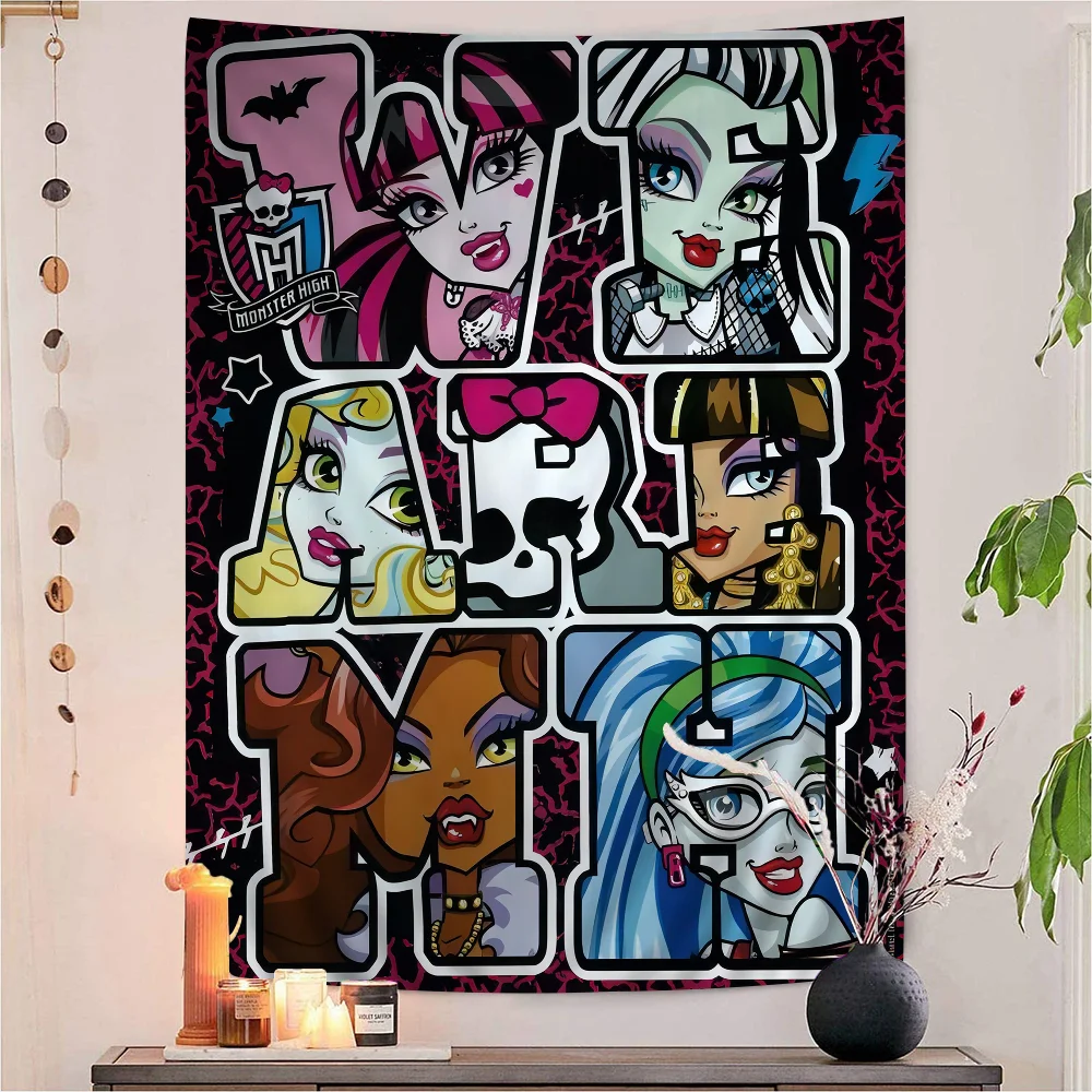 Cartoon M-MonsterS H-High Cartoon Tapestry For Living Room Home Dorm Decor INS Home Decor