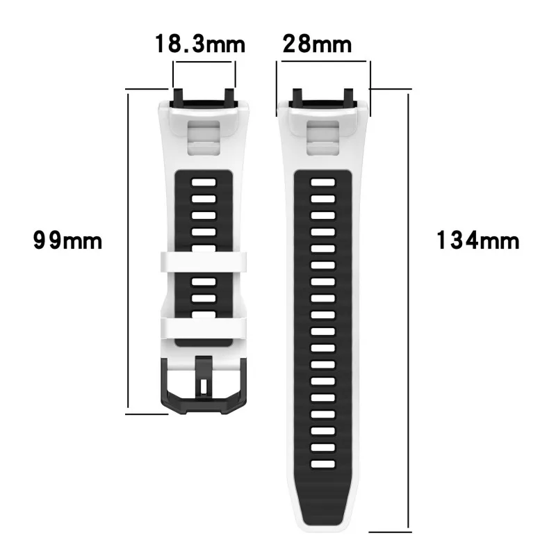 Two Color Silicone Strap For Amazfit T-REX 3 Smart Watch Wrist Band Original Replacement T Rex3 Bracelet Belt Accessories TRex