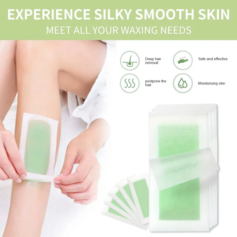 

10Pc/Pack Easy Hair Removal Wax Paper - for Face, Body, Legs & Arms, Pain-Reduce & Skin-Friendly, Long-Lasting, Unisex