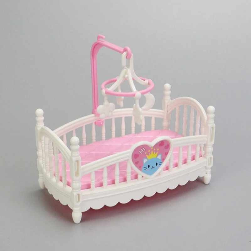 1:12 Dollhouse Miniature Baby Room Bassinet Bed Cradle Bed Furniture Model Decor Toy Doll House Accessories