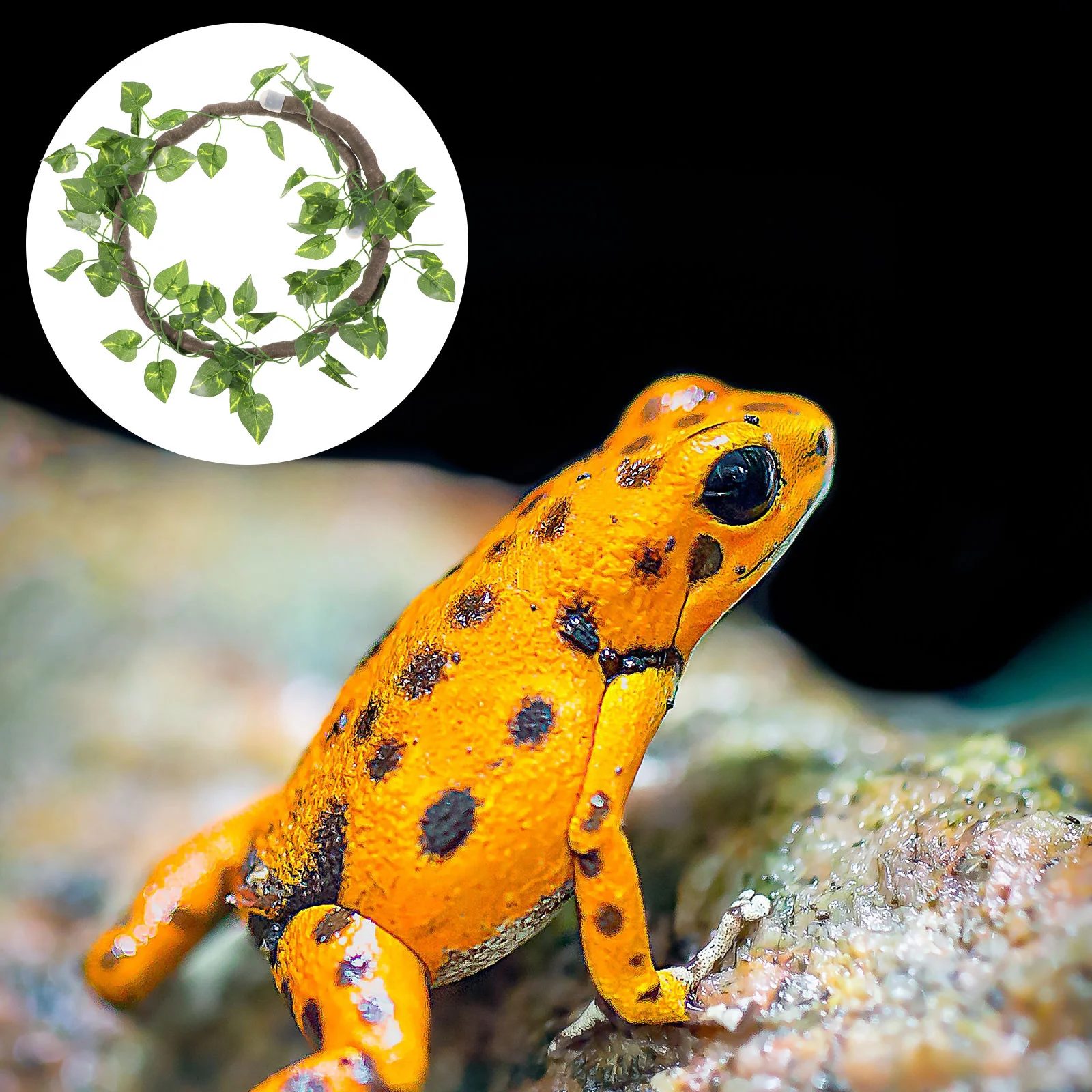 

1 Set Reptile Simulation Rattan Flexible Vine Terrarium Leaves Decor Pet Cage Landscape Lizard Climbing Rattan