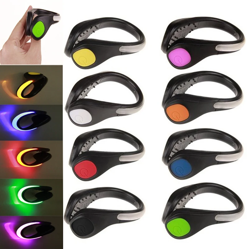 10Pcs Useful Outdoor Tool LED Luminous Led Shoe Clip Shoe Clip Light Night Safety Warning LED Bright Flash Light For Running Cyc