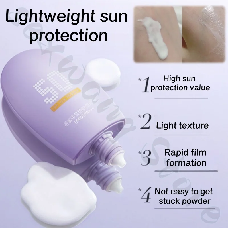 30ml honey-permeable high-speed sunscreen milk SPF50+ UV-proof fast film formation refreshing and non-greasy texture light