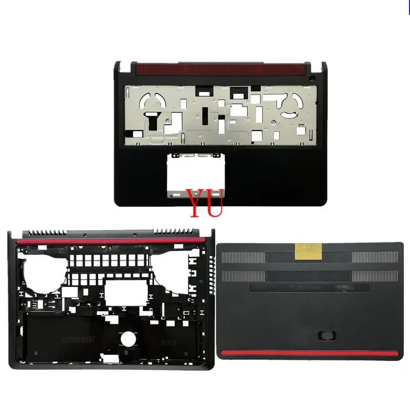 New For Dell Inspiron 15 7000 7557 7559 5577 5576 Upper Case Palmrest /Bottom Base Cover 0T9X28 08FGMW /Door HDD Cover 0CJFXG