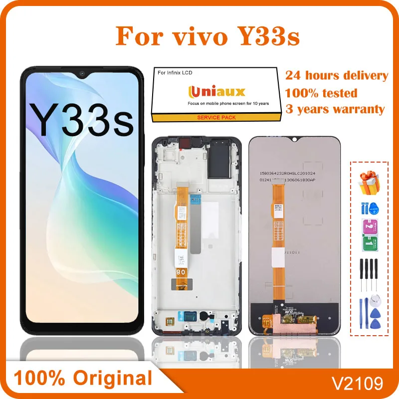 

Original 6.58" For VIVO Y33s V2109 LCD Display Touch Screen Digitizer Assembly Repair Parts