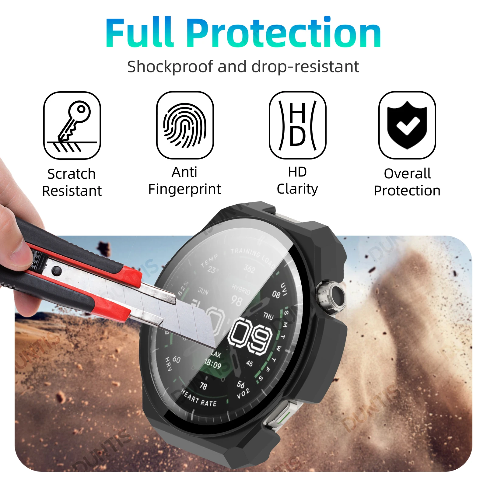 Case + Glass for Amazfit Balance 3 Screen Protecor All Around Coverage Protective Bumper Case Cover Anti-scratch Accessories