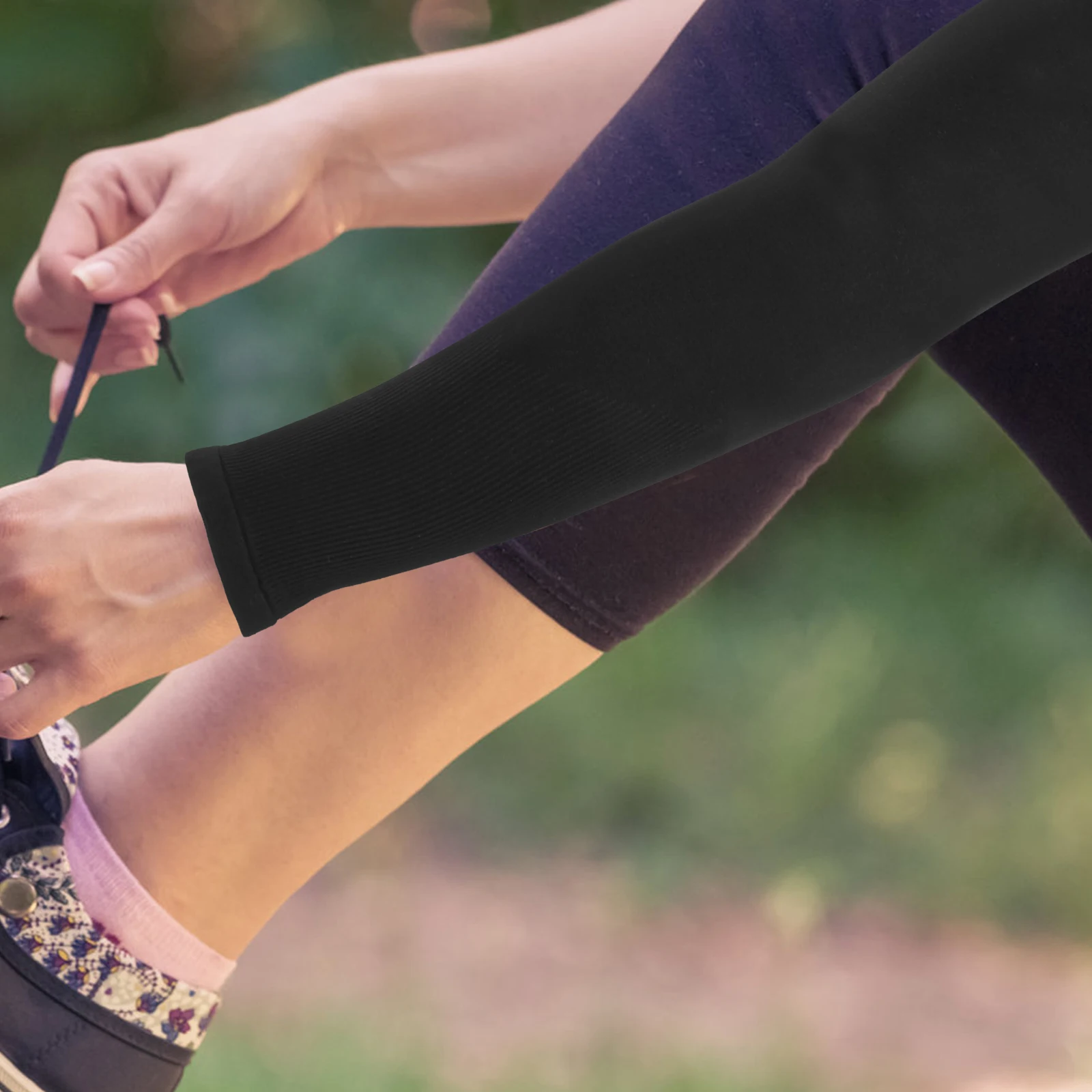 1쌍 자외선 차단 슬리브 쿨링 암 슬리브 여성 남성용 사이클링 러닝 야외 작업용 자외선 차단 여름용