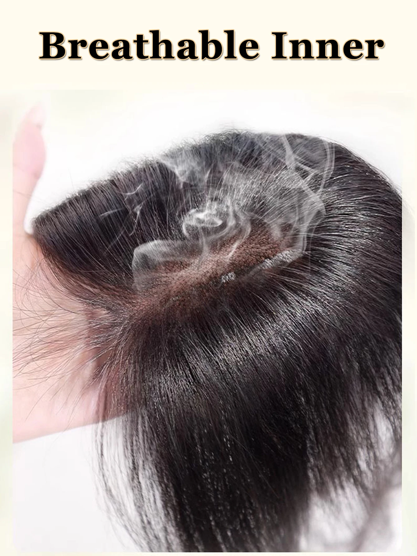 شعر رأس صناعي غير مرئي بدون خياطة، شعر مستقيم، ثمانية أشكال، غطاء بديل طبيعي غير مرئي، أبيض #6