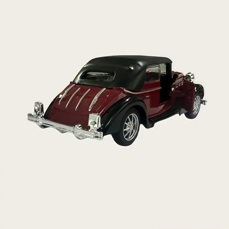 1/36 Retro Classic Car Model, Pull Back Metal Vehicle, Removable Doors, Retro Simulation Car desktop Collectible Decoration image 6