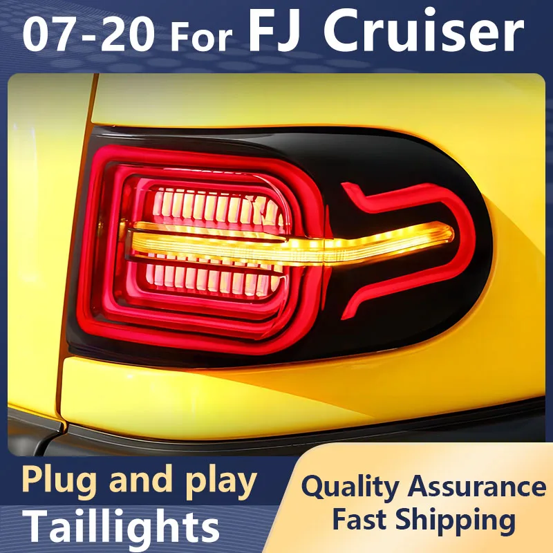 

Автомобильный Стайлинг, задний фонарь для Toyota FJ Cruiser 2007-2020 светодиодный, анимация, DRL, сигнал поворота, стоп-сигнал, задний фонарь, задние фонари, аксессуары