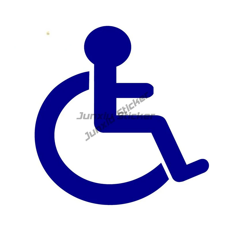 ملصقات لافتات للمعاقين ، ملصقات وشارات سيارات ، واقي باب كرسي متحرك ، نافذة جانبية ، مكان عام ، أزرق #3