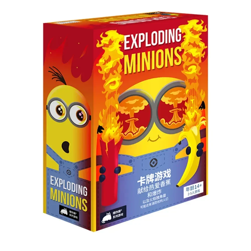 Exploding Minions Exploding Cat Series English Version Board Game Friends Casual Gathering Card Multiplayer Game Collection Gift