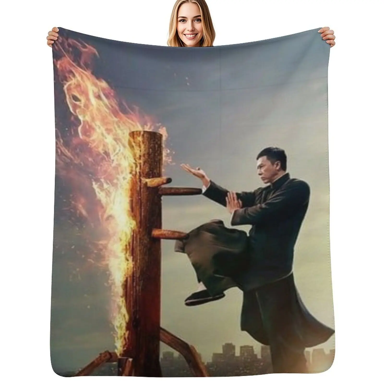 Donnie Yen Throw Blanket Stain Resistant Cozy Warm Blanket